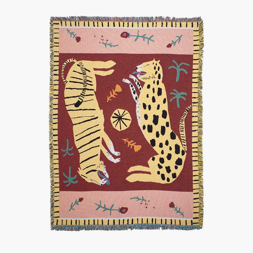 FaunaÉclat - Luxury Safari Canvas with Tiger and Leopard Design