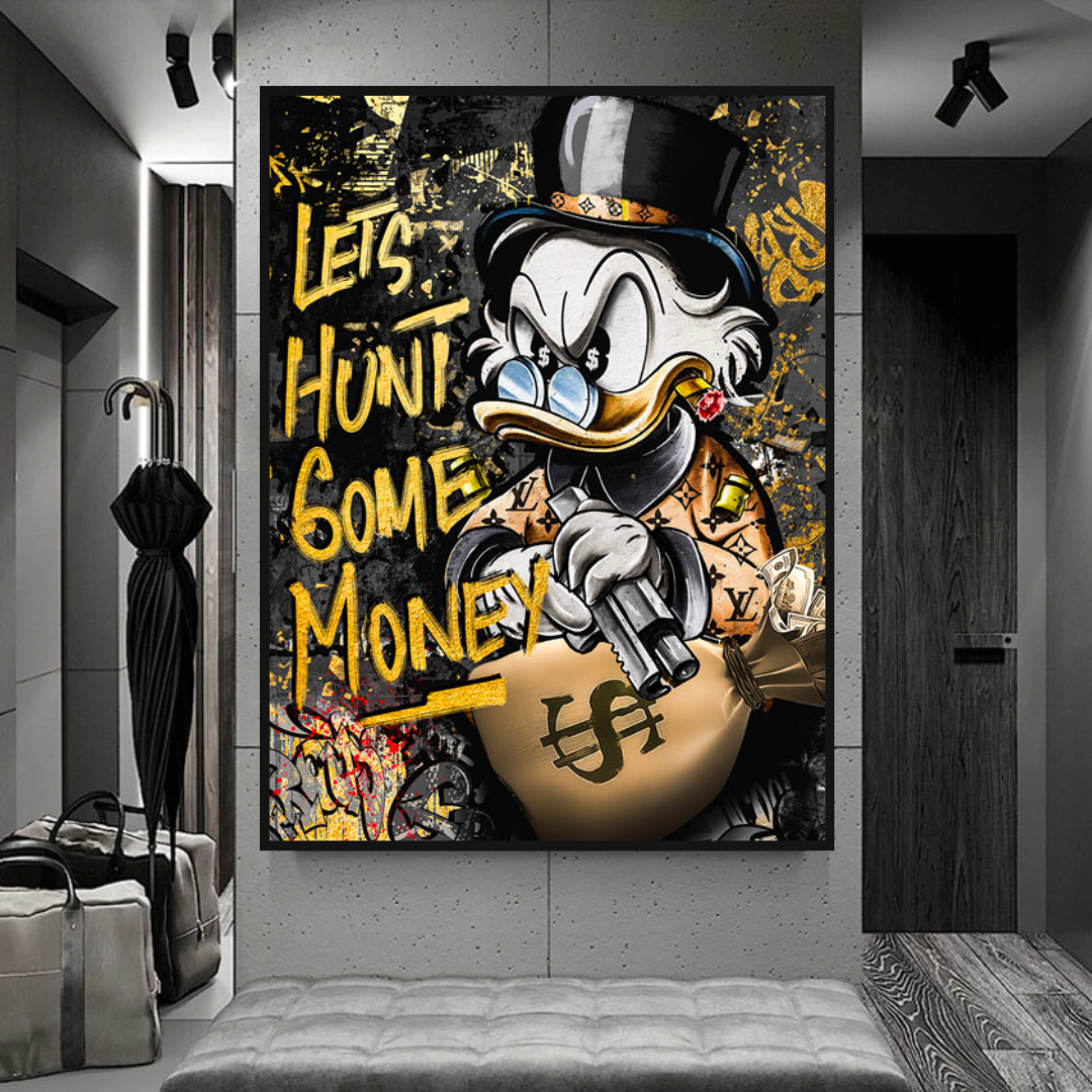 Scrooge McDuck Wall Decoration - Canvas Painting in Various Sizes