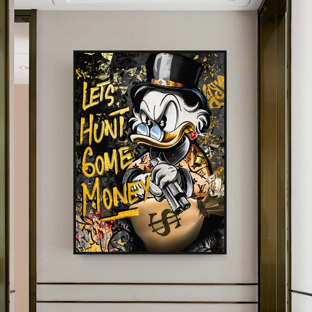 Scrooge McDuck Wall Decoration - Canvas Painting in Various Sizes