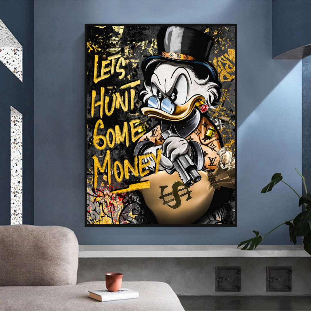 Scrooge McDuck Wall Decoration - Canvas Painting in Various Sizes