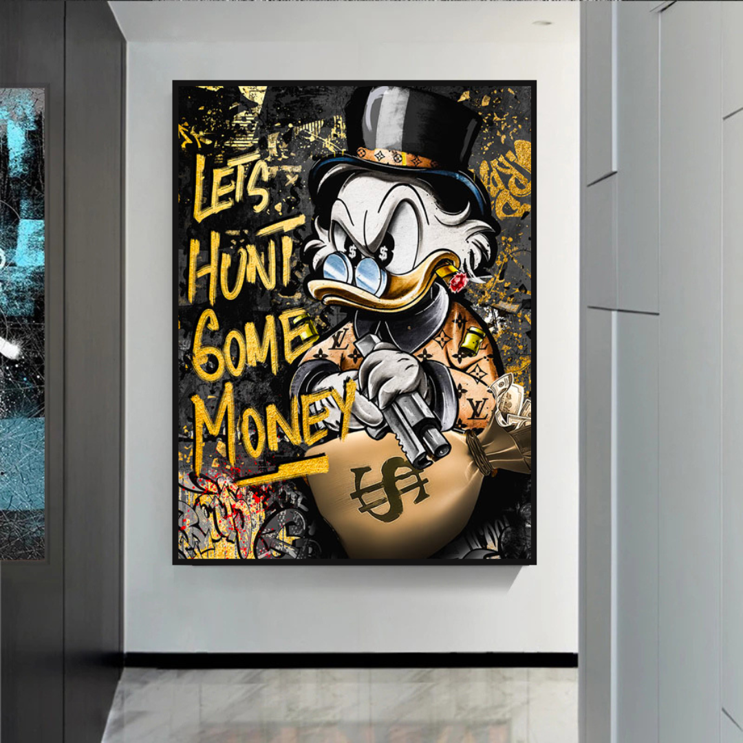 Scrooge McDuck Wall Decoration - Canvas Painting in Various Sizes