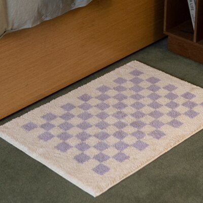 LuxaTerra - Soft, Fluffy Bathroom Mat with Diamond Pattern