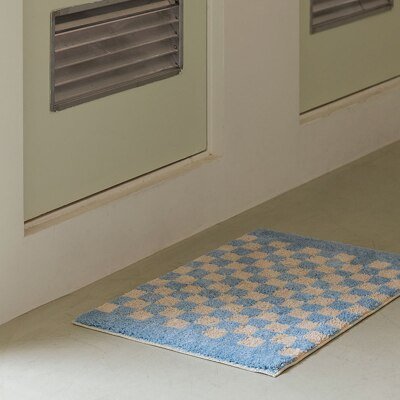 LuxaTerra - Soft, Fluffy Bathroom Mat with Diamond Pattern