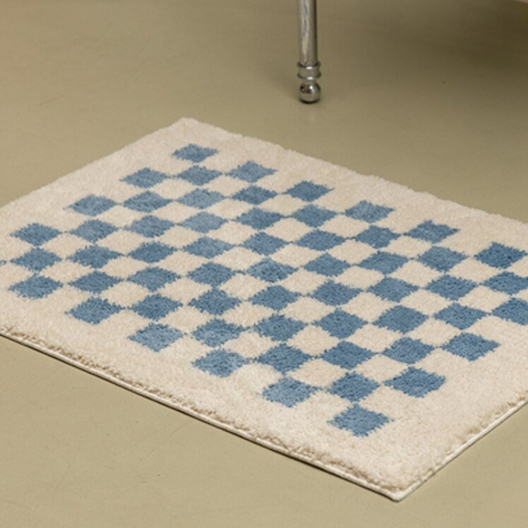 LuxaTerra - Soft, Fluffy Bathroom Mat with Diamond Pattern