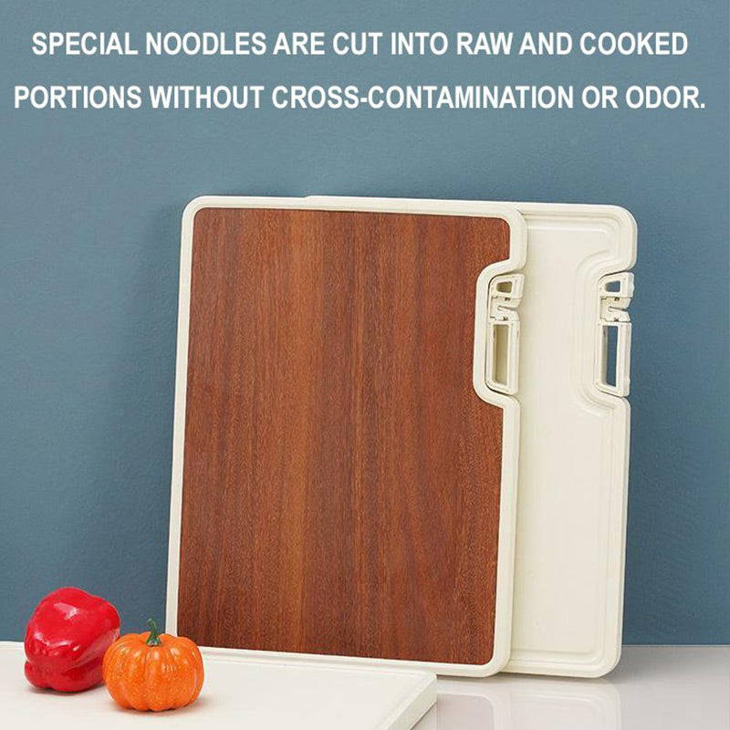 Chopping Board - Double-Sided Design with Antibacterial Properties - Includes Holder