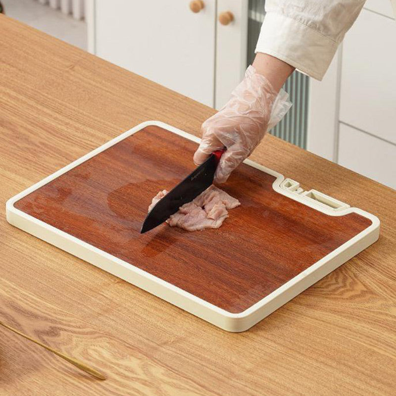 Chopping Board - Double-Sided Design with Antibacterial Properties - Includes Holder