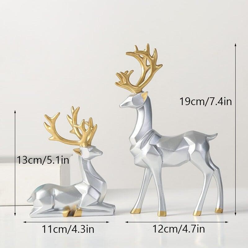 Stag and Doe Figurine - Finely Detailed and Stylish for Any Interior