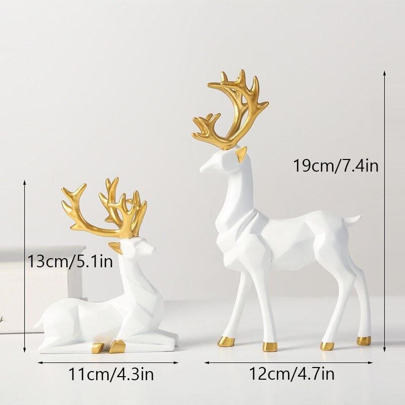 Stag and Doe Figurine - Finely Detailed and Stylish for Any Interior