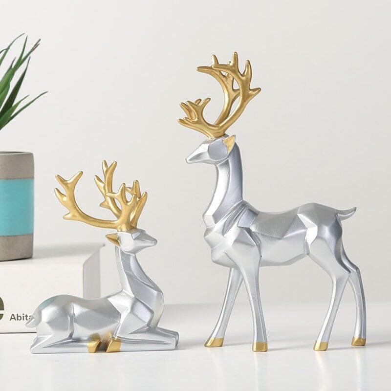 Stag and Doe Figurine - Finely Detailed and Stylish for Any Interior