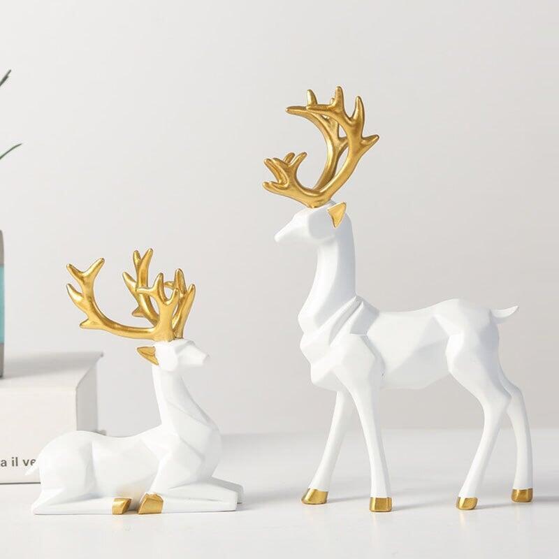 Stag and Doe Figurine - Finely Detailed and Stylish for Any Interior