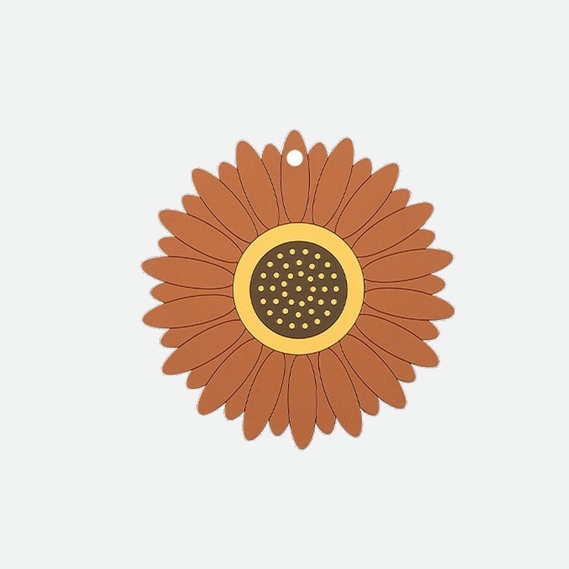 Sunflower Shaped Coffee Coaster – Flexible Non-Slip Coaster