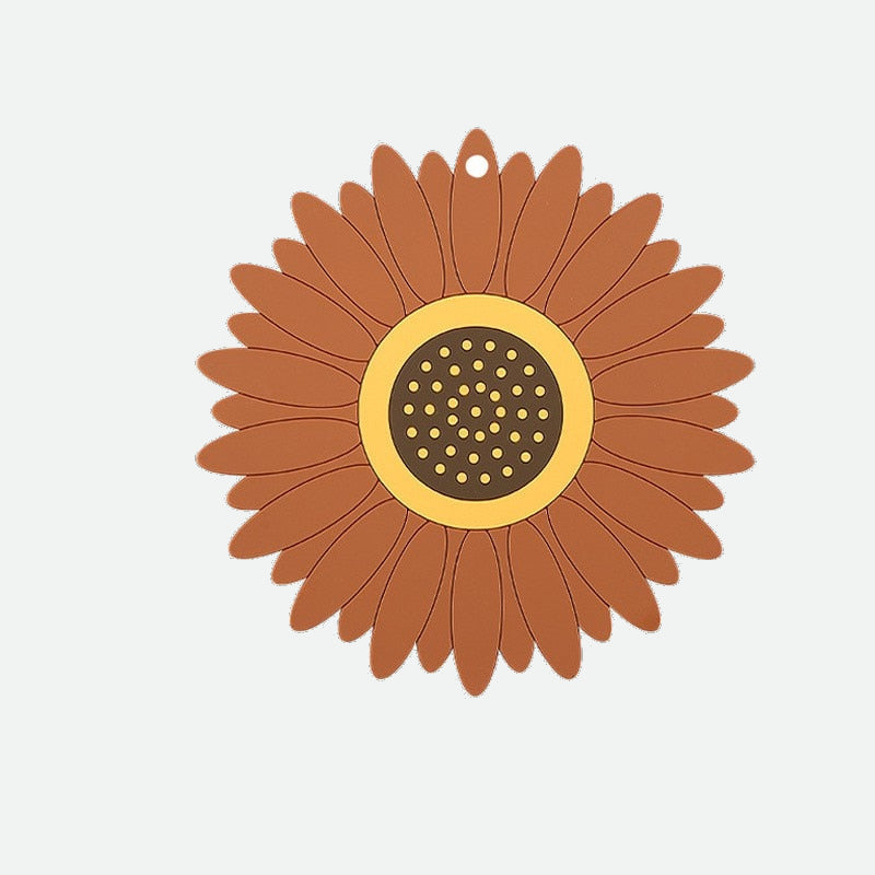 Sunflower Shaped Coffee Coaster – Flexible Non-Slip Coaster