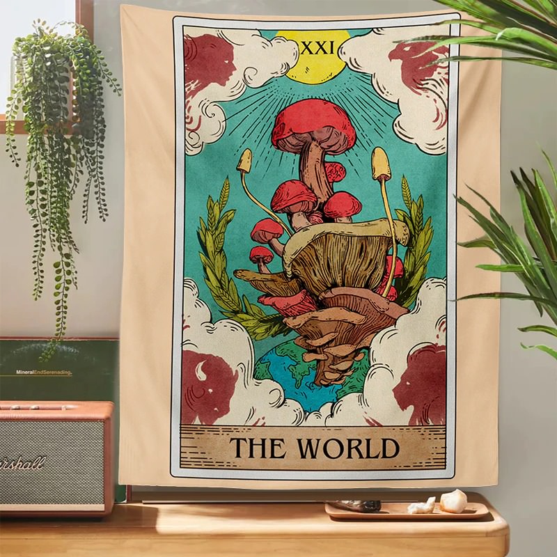 LuminFleur - 'The World' Mushroom Wall Tapestry