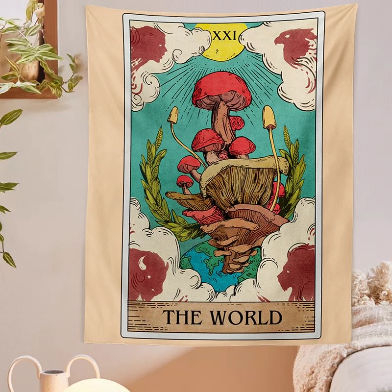 LuminFleur - 'The World' Mushroom Wall Tapestry