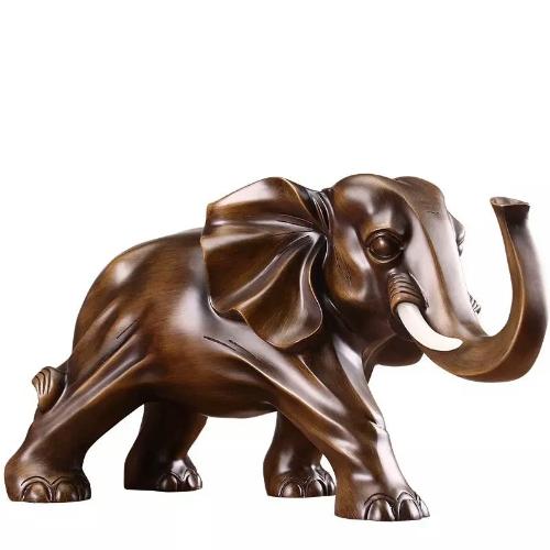 Walking Elephant Statue - Asian Style, 20 cm Long