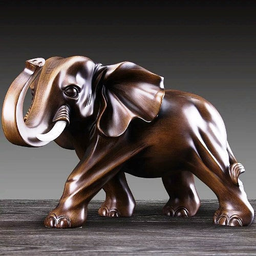 Walking Elephant Statue - Asian Style, 20 cm Long