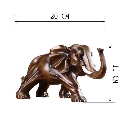 Walking Elephant Statue - Asian Style, 20 cm Long