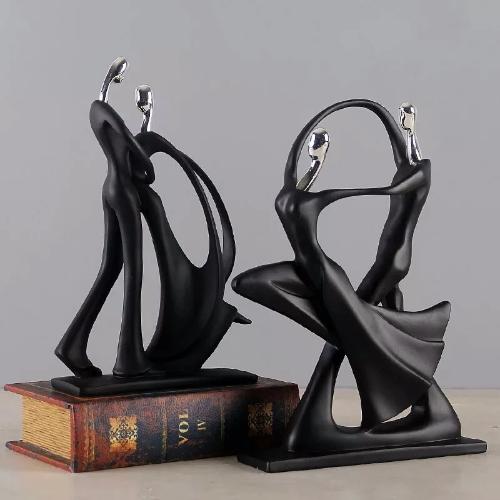 Decorative Figurine Dancing Couple Black 28 cm