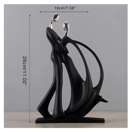 Decorative Figurine Dancing Couple Black 28 cm