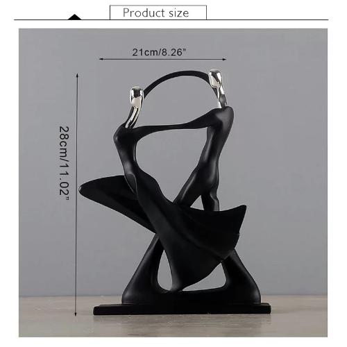 Decorative Figurine Dancing Couple Black 28 cm