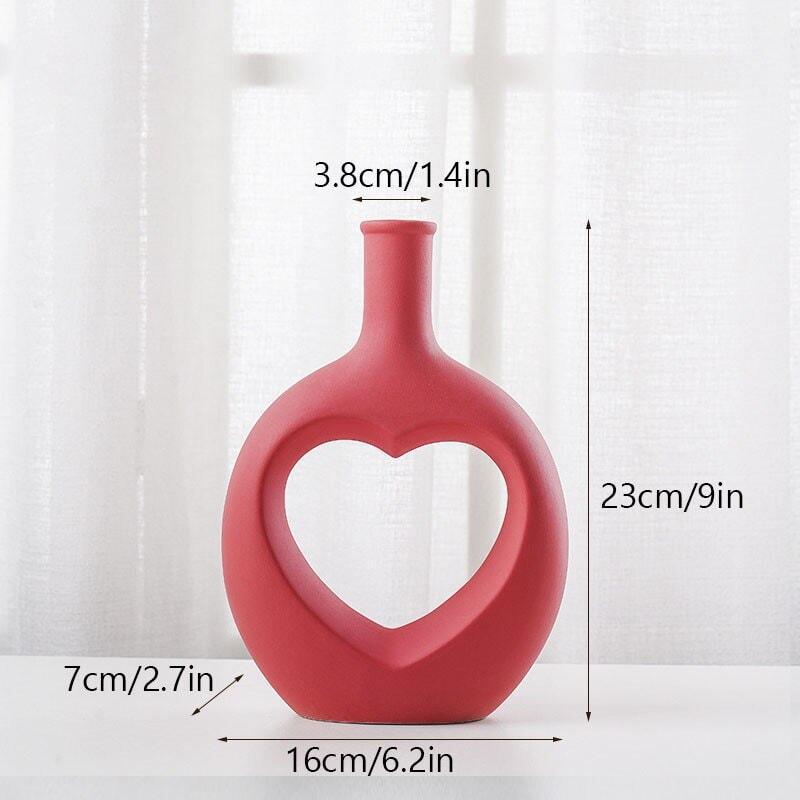 Heart Vase Design - Elegant Vase for Flowers