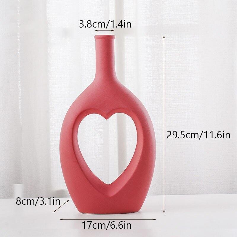 Heart Vase Design - Elegant Vase for Flowers