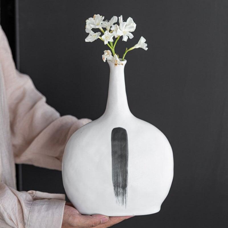 Nordic Ceramic Vase with Expressive Shapes and Refined Finish