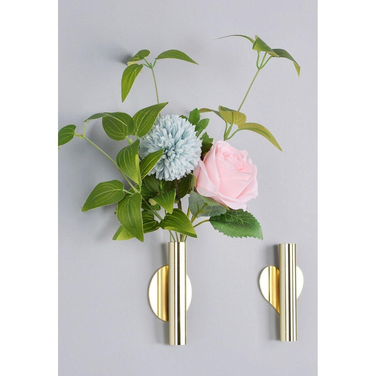 Metal Wall Vase – Set of 4 for Artificial Flowers