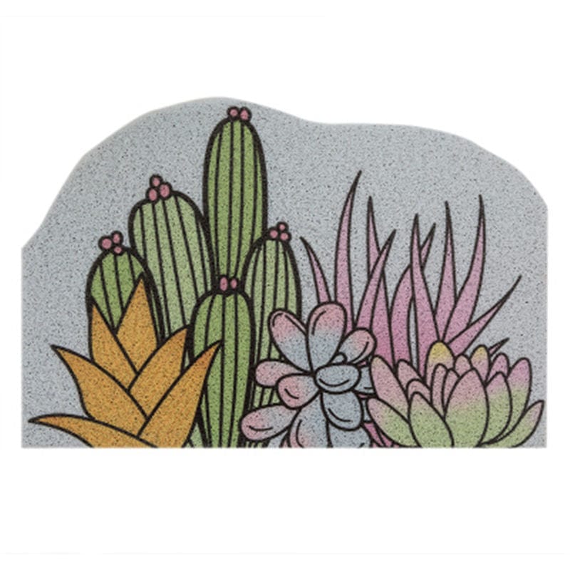 Trendy Nordic Cactus Rug - Washable and Durable Design