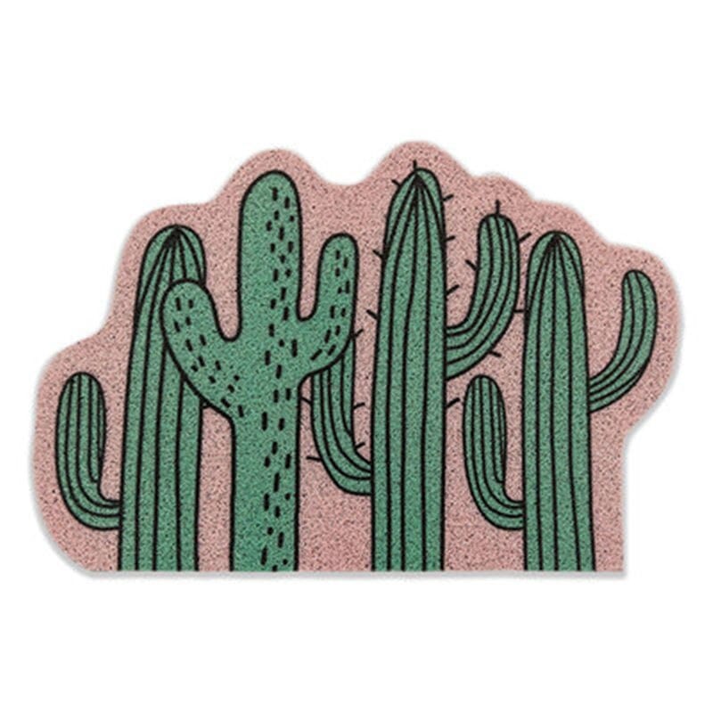 Trendy Nordic Cactus Rug - Washable and Durable Design