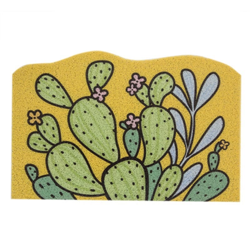 Trendy Nordic Cactus Rug - Washable and Durable Design