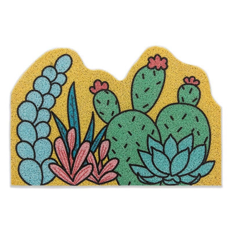 Trendy Nordic Cactus Rug - Washable and Durable Design