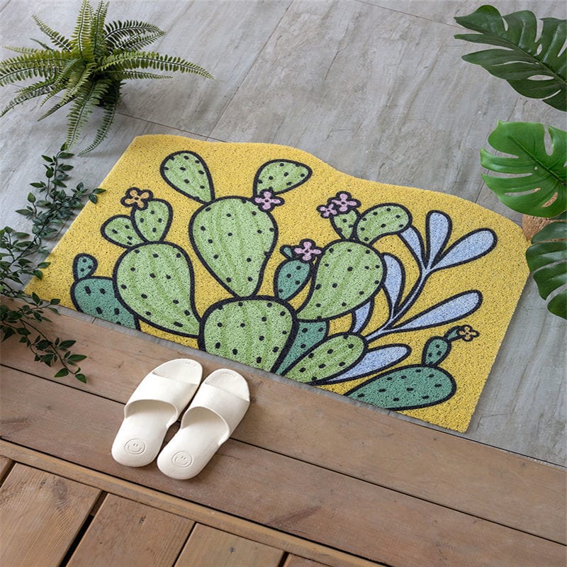 Trendy Nordic Cactus Rug - Washable and Durable Design