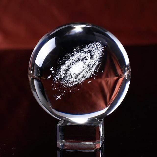 GalaxySphere - Crystal Ball with Milky Way Engraving