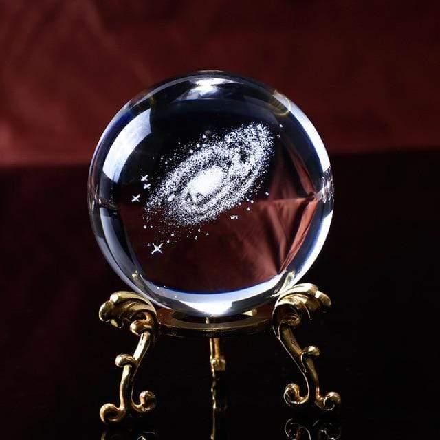 GalaxySphere - Crystal Ball with Milky Way Engraving